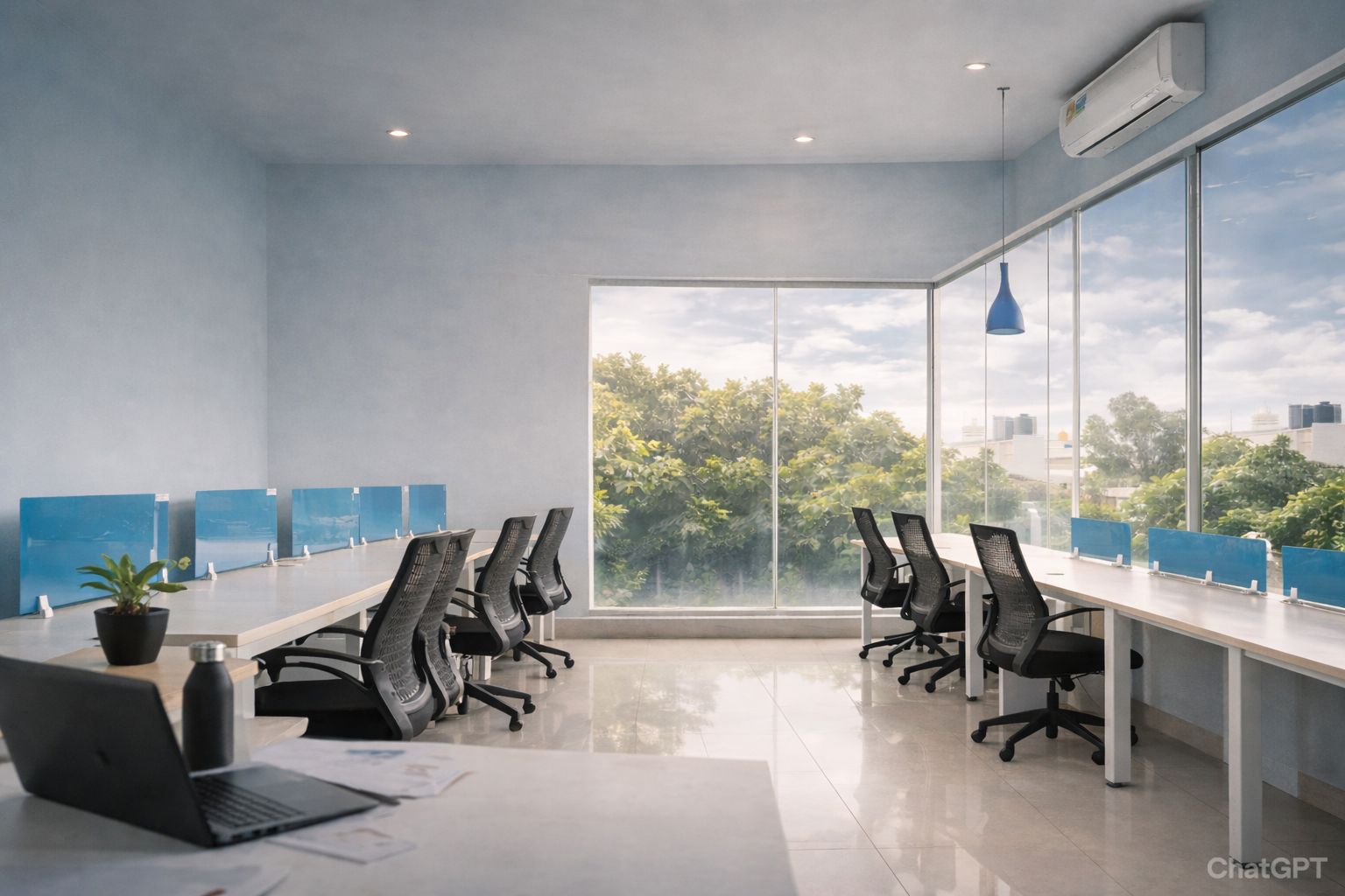 Coworking floor at Inspire Workplace Bangalore